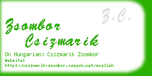 zsombor csizmarik business card